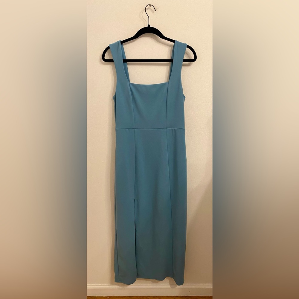 Show Me Your Mumu Eden MIDI Dress in French Blue Stretch Size Large